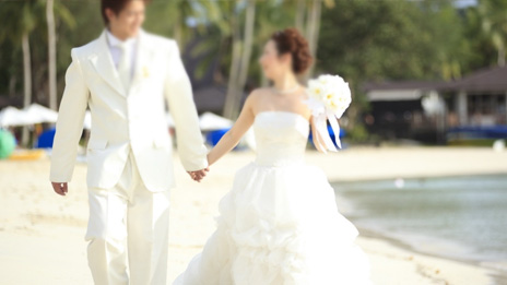 白色海滩婚礼
